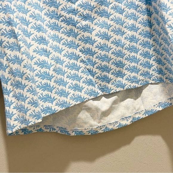 PERSIFOR Women’s Blue White Coral Print BRIE Top Tassel Back Resort Preppy Sz XS - Picture 8 of 11